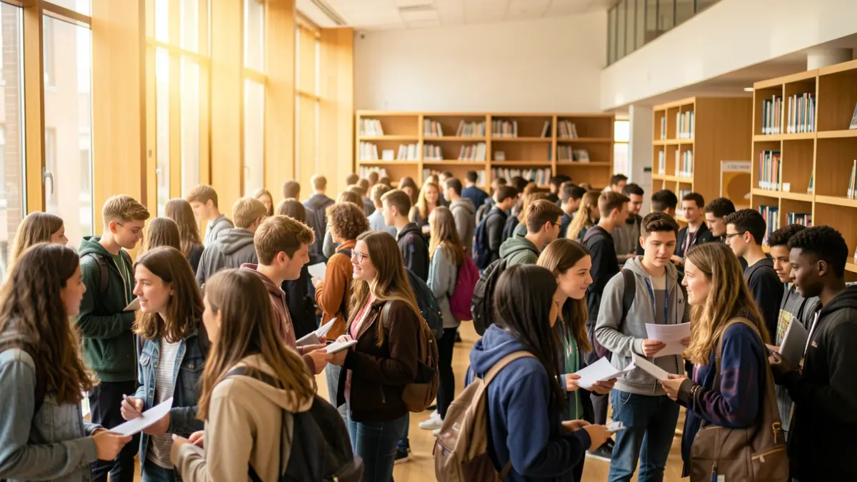 Generic image of a diverse group of university students and scholarship holders gathered at a welcome event.