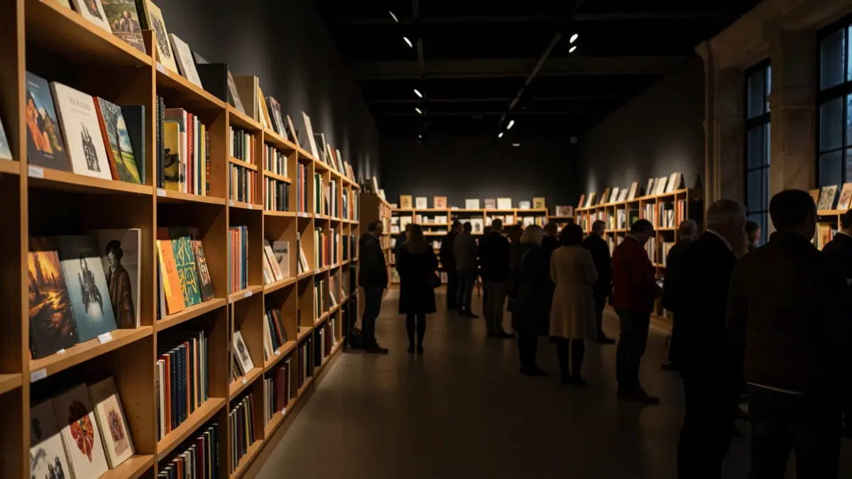 Generic image of an exhibition hall with artist books.