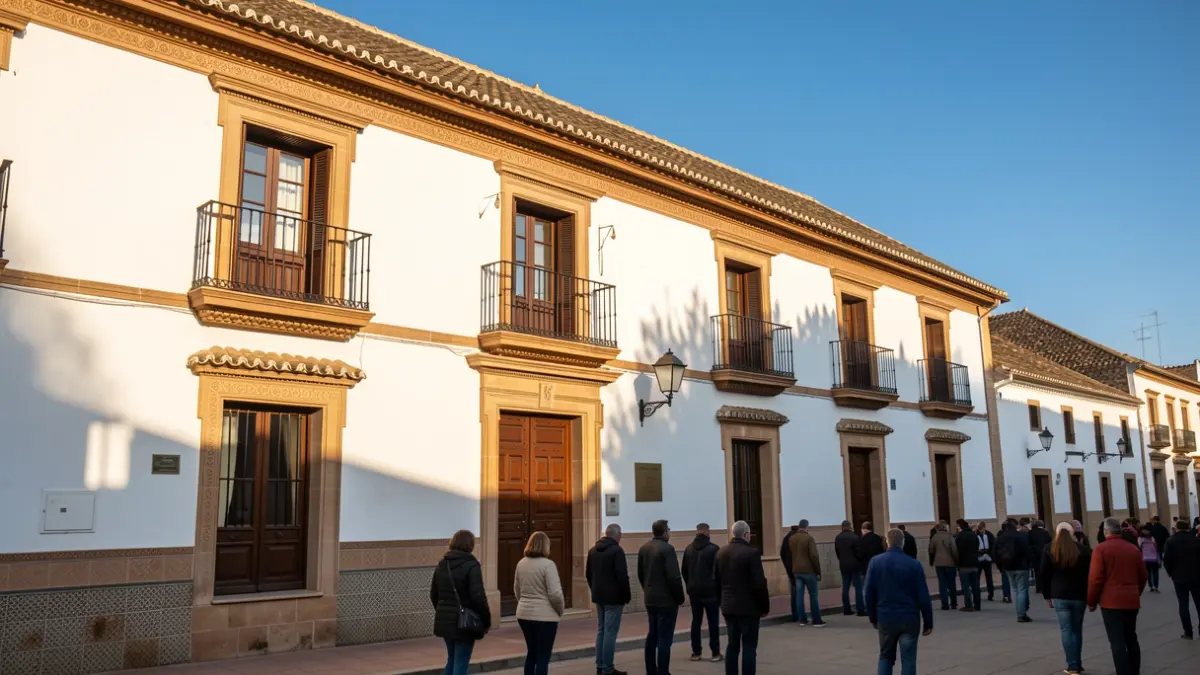 Facade of the Antigua Escuela de Magisterio in Jaén.