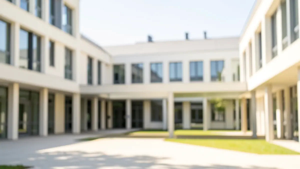 Generic image of a university campus with modern architecture and natural light.