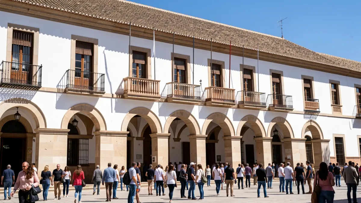 Facade of the Universidad Pablo de Olavide in Seville.