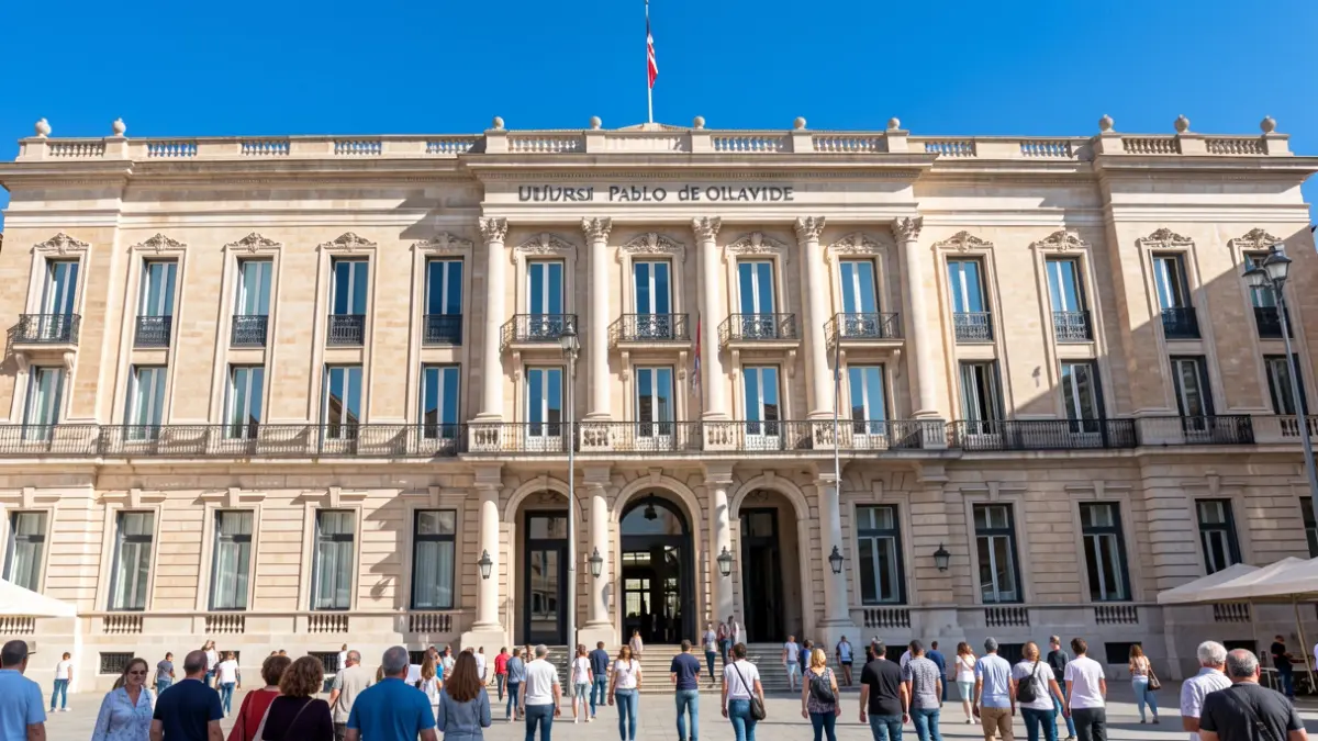 Facade of the Pablo de Olavide University in Seville.