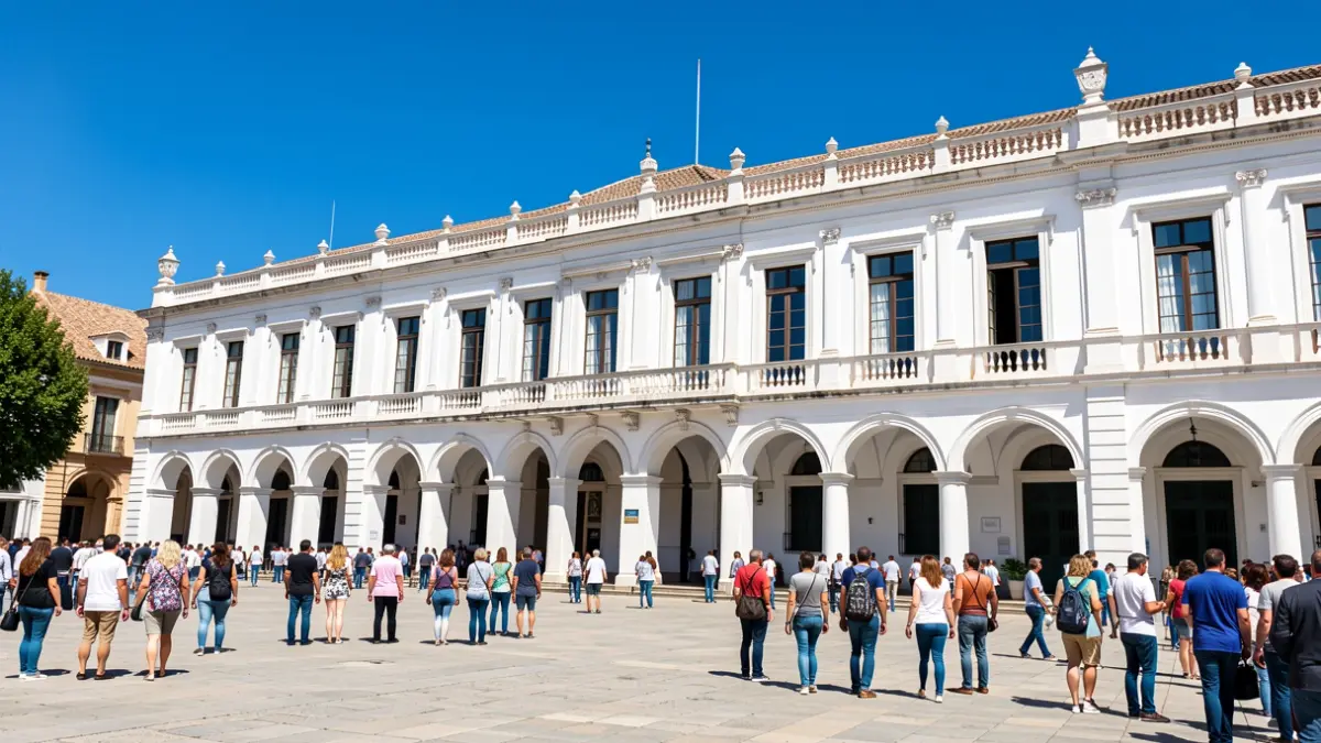 Fachada de la Universidad Pablo de Olavide en Sevilla.