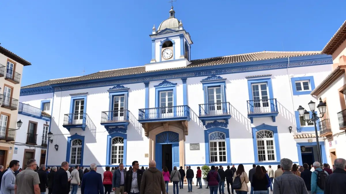 Fachada del Ayuntamiento de Nerja en Maro.