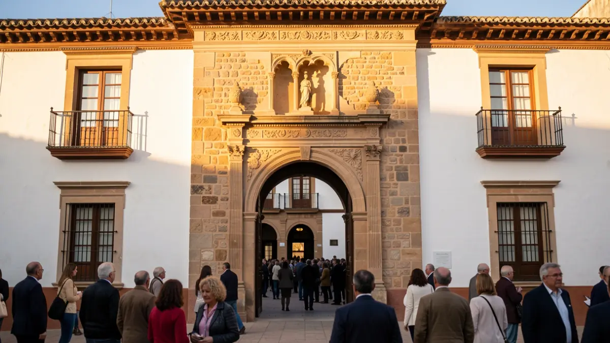 Facade of the Casa de los Mora in Lucena, a historic building with Andalusian architecture.