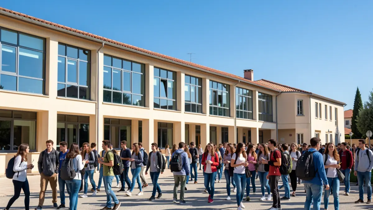 Imagen genérica de un centro universitario con estudiantes.
