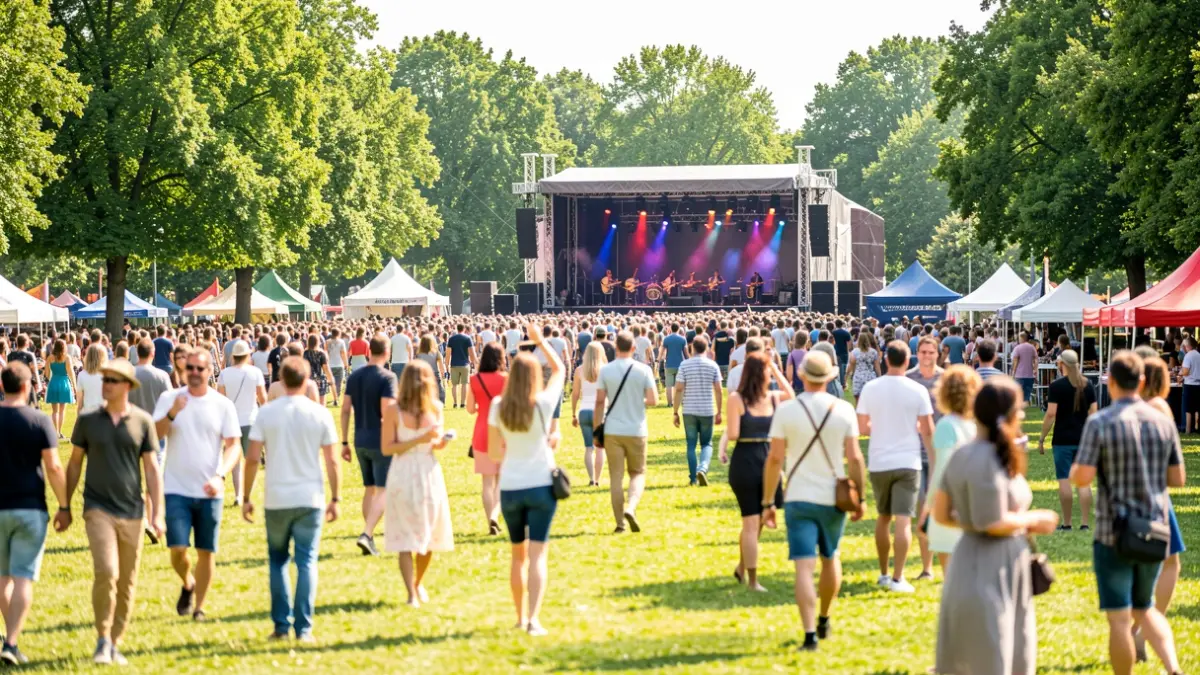 Generic image of an outdoor music festival in a park.