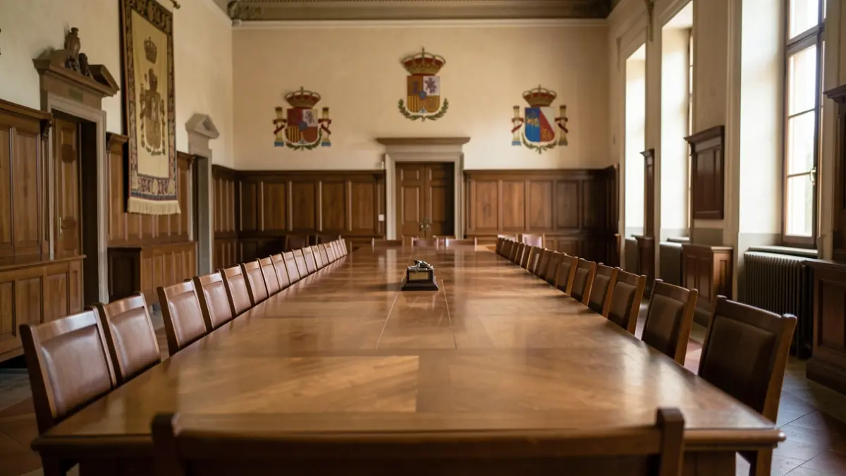 Imagen genérica de un salón de plenos municipal.
