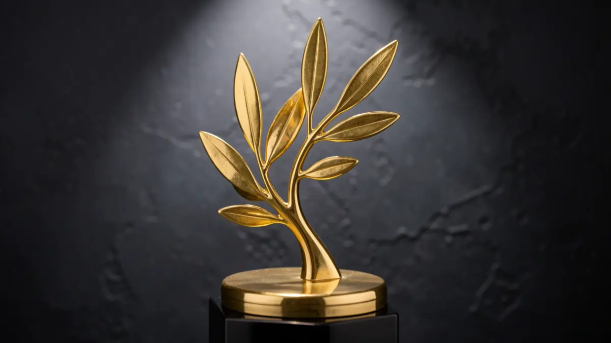 Trofeo genérico de premio empresarial en Andalucía.
