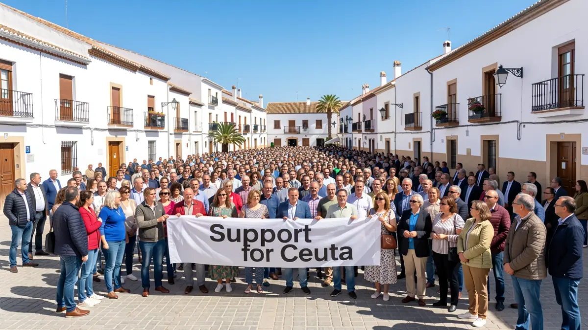Concentración ciudadana en Priego de Córdoba en apoyo a Ceuta.