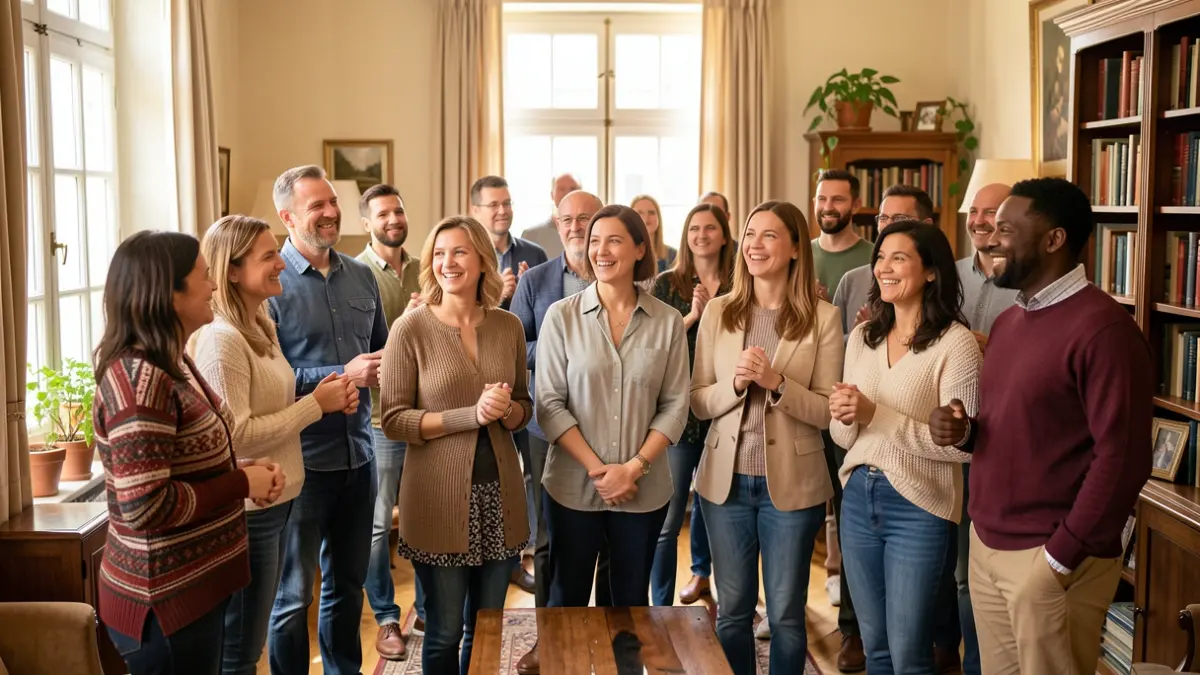 Imagen genérica de personas reunidas en un acto solidario.