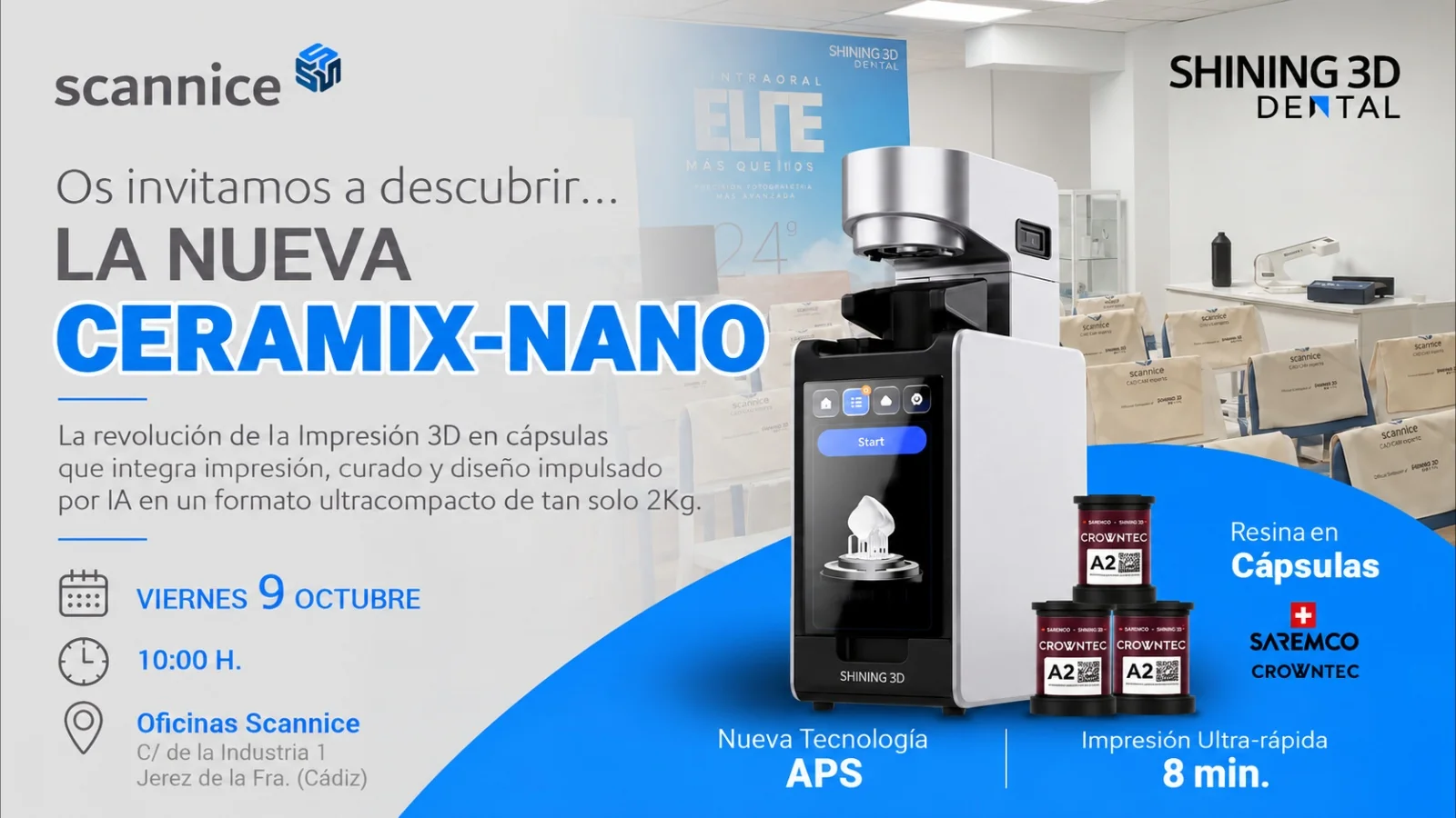 Scannice presenta la nueva Ceramix-Nano, una innovadora solución de SHINING 3D Dental