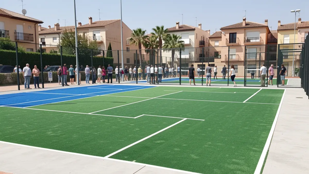 Renovated padel courts in Sevilla.