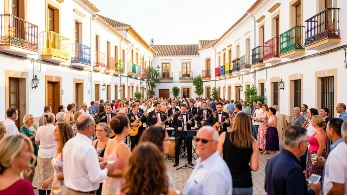 Plaza de toros de Villa del Río durante la suelta de vaquillas de la feria.