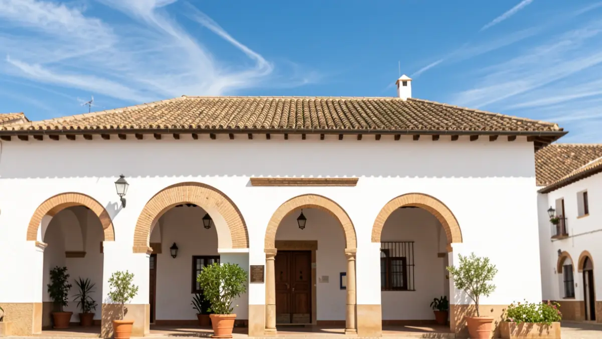 Fachada de un ayuntamiento andaluz tradicional.