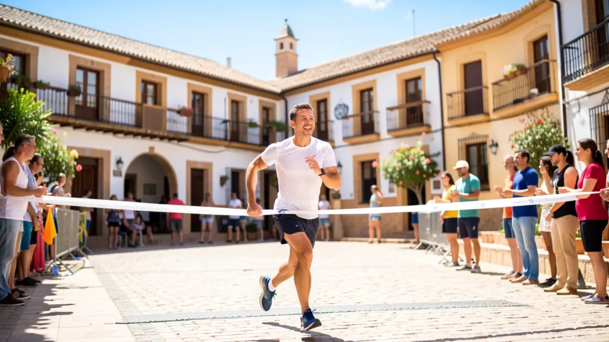 Imagen genérica de una carrera popular en una plaza andaluza.