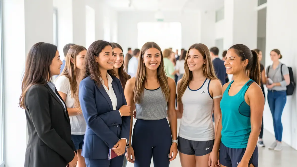 Generic image of a group of young girls and women in an inspiring and professional setting.
