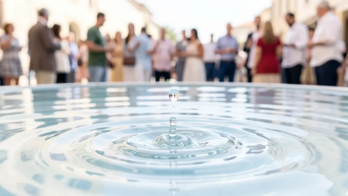 Generic image of a water droplet falling and creating ripples.