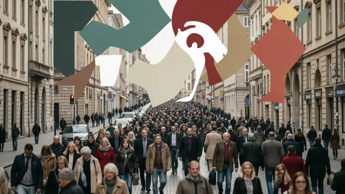 Imagen genérica de un cartel de festival de cine con motivos abstractos.