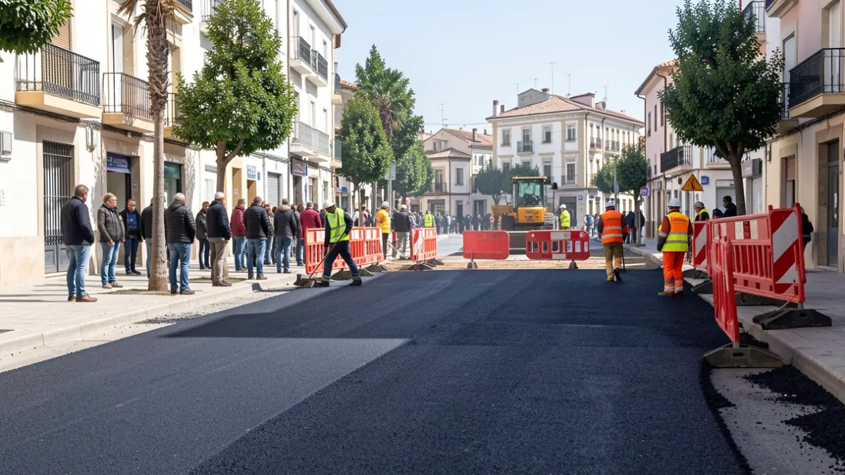 Generic image of street paving works.