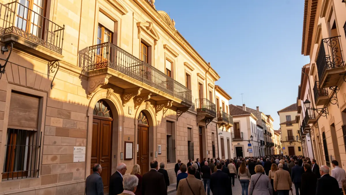 Fachada de un edificio institucional en Andalucía.