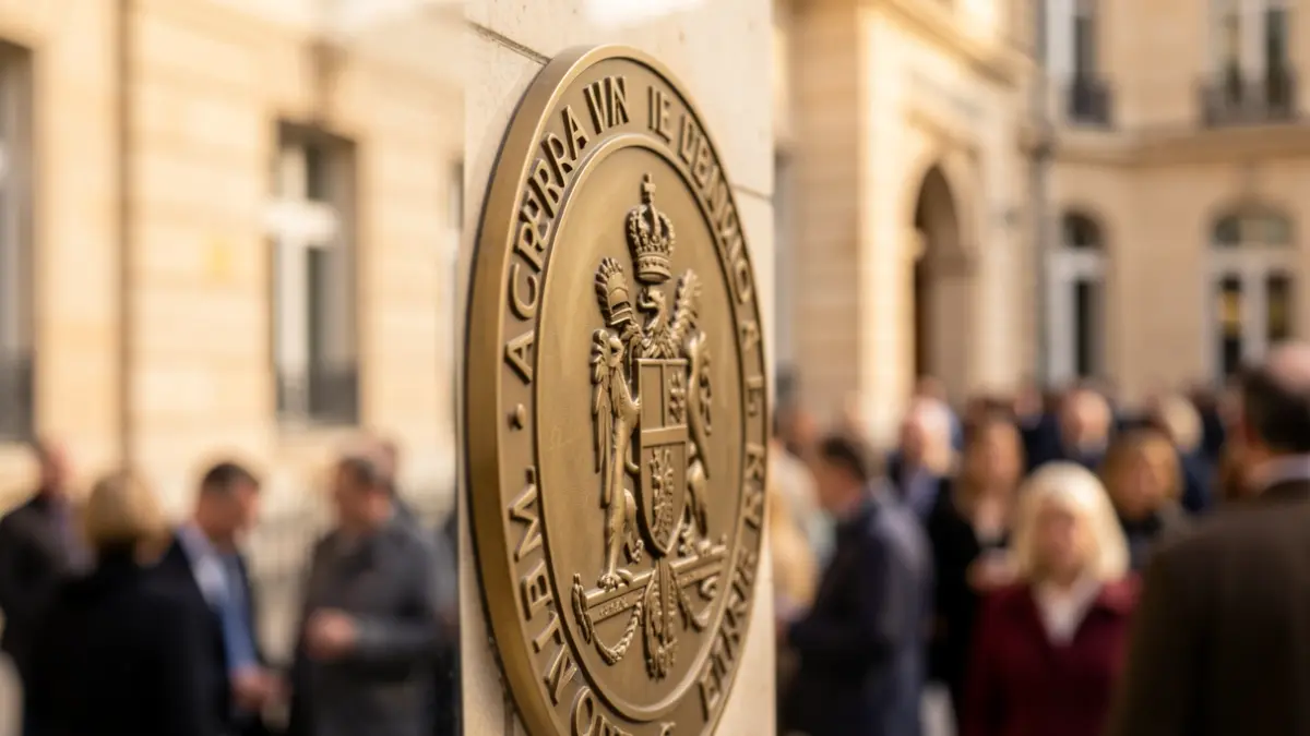 Sello oficial del Ministerio de Igualdad o emblema institucional.