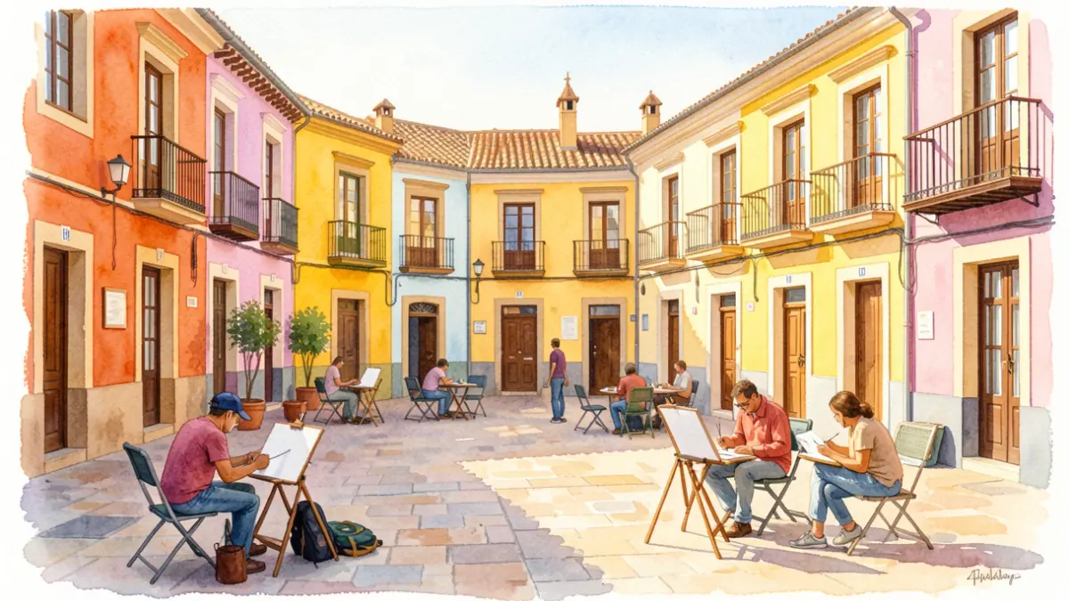 Exposición de acuarelas en Chipiona para recaudar fondos.