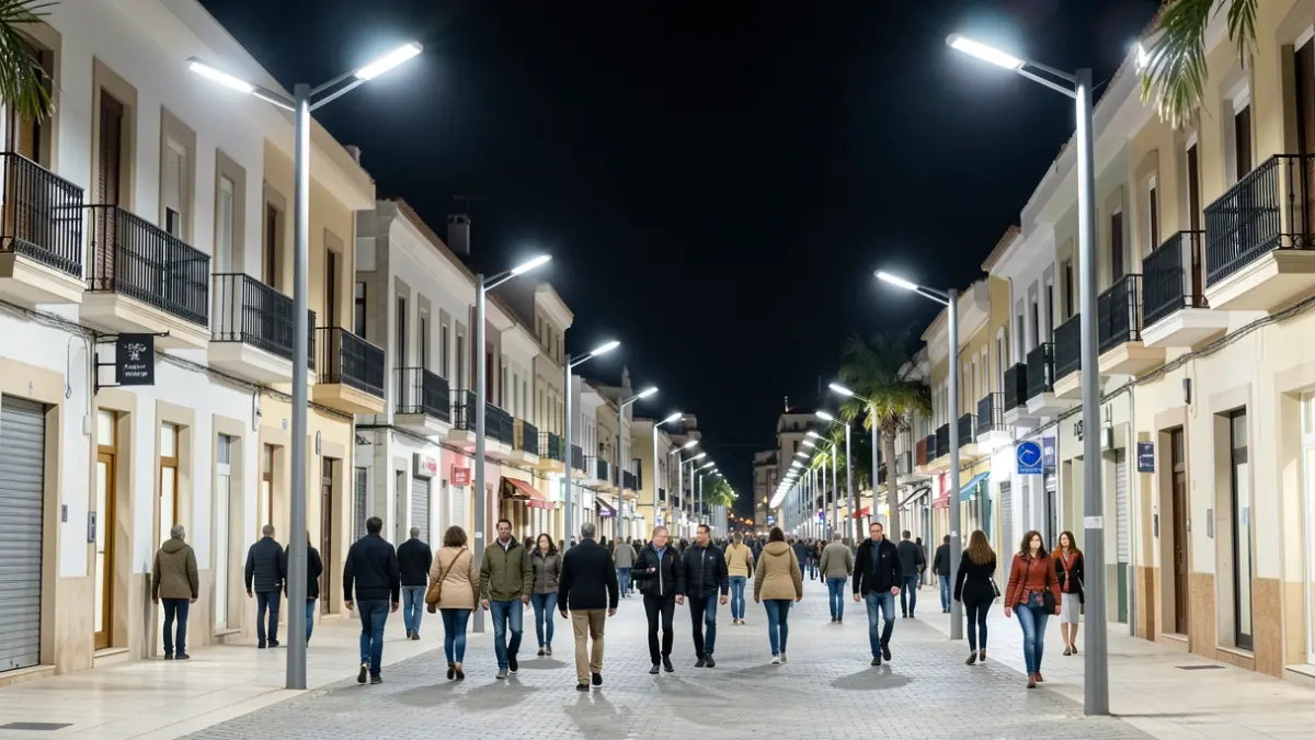Renovación de alumbrado público en Chipiona con tecnología LED.