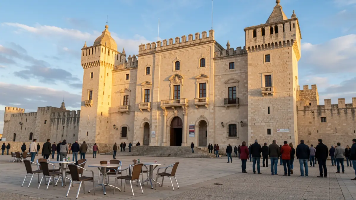 Facade of the Castillo de Chipiona, the meeting place for the reading club.