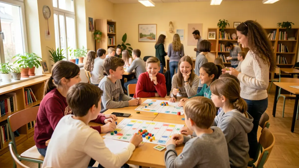 Generic image of children and teenagers participating in group activities for emotional well-being.