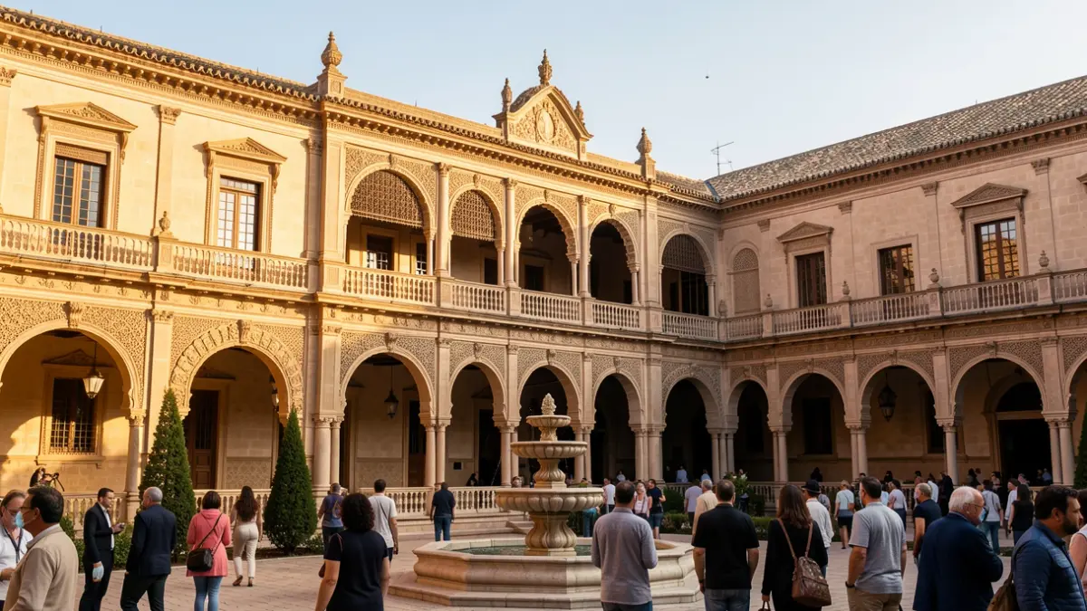 Facade of the Palacio de las Dueñas in Sevilla.