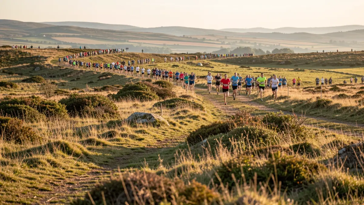 Generic image of a cross-country running course with athletes in the distance.