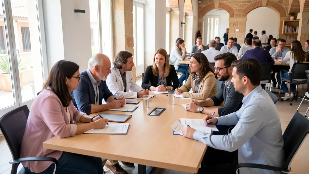 Image of a citizen participation event on biomedical research in Málaga.