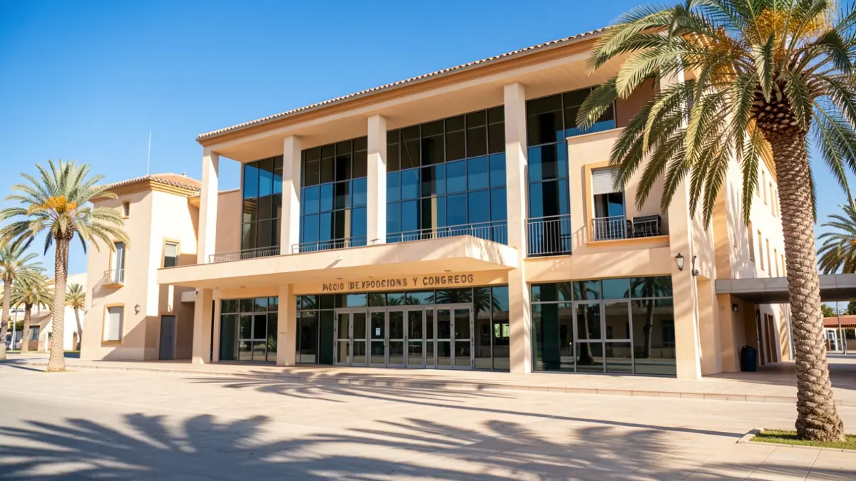 Fachada del Palacio de Exposiciones y Congresos de Aguadulce, Roquetas de Mar.