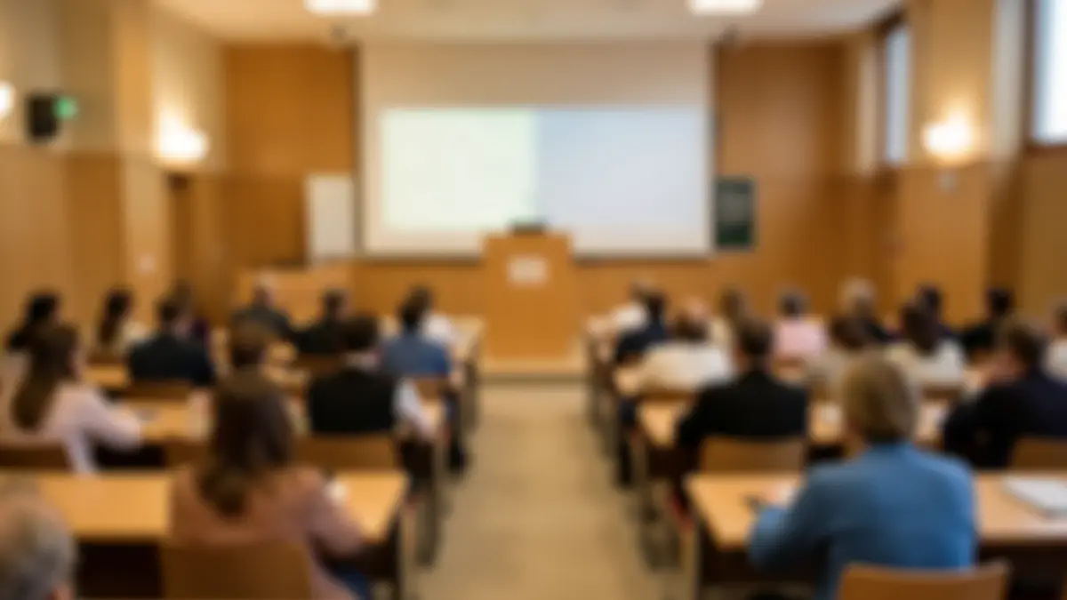 Imagen genérica de un auditorio académico vacío.