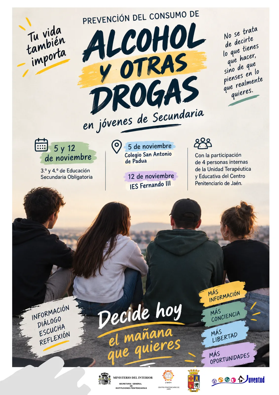 Martos lanza prevención de drogas para jóvenes con internos de Jaén