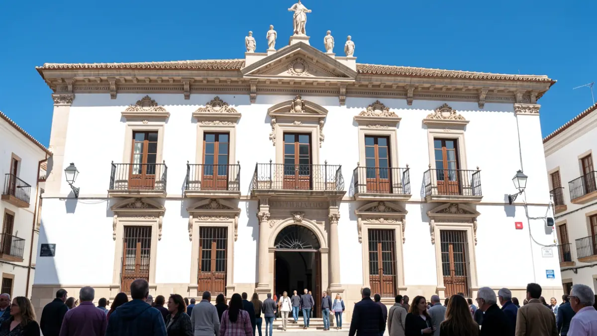 Fachada del Ayuntamiento de Montemayor, Córdoba.