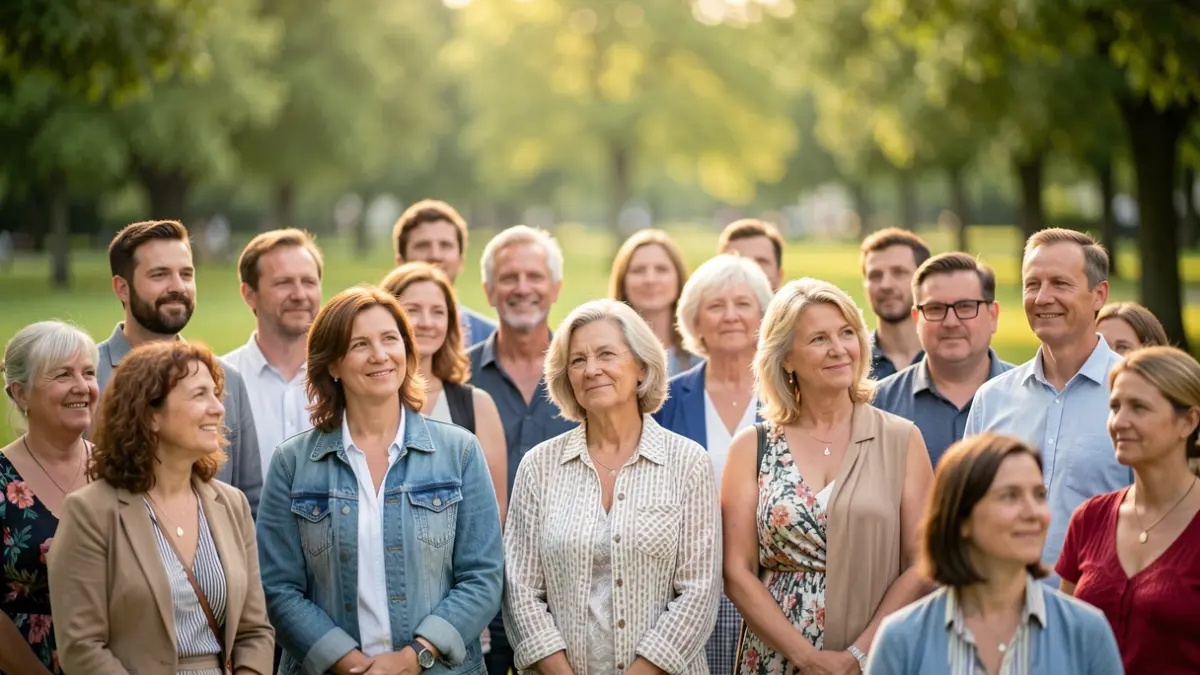Imagen genérica de un grupo de personas apoyándose mutuamente en un entorno natural.