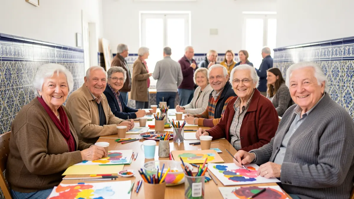Personas mayores participando en talleres en Ogíjares.