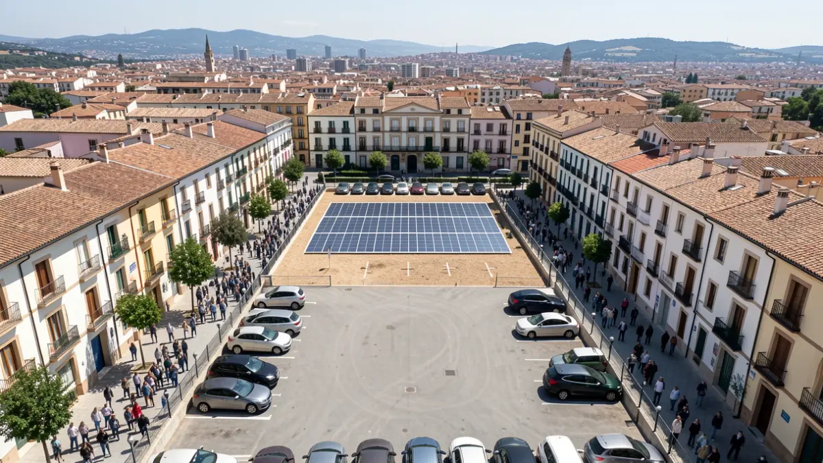 Imagen genérica de una parcela municipal en Ronda preparada para un aparcamiento.