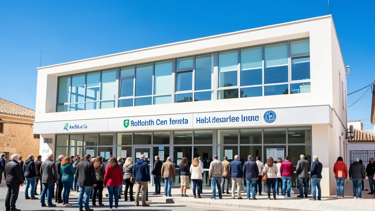 Facade of the new La Dehesilla health center in Sanlúcar de Barrameda.