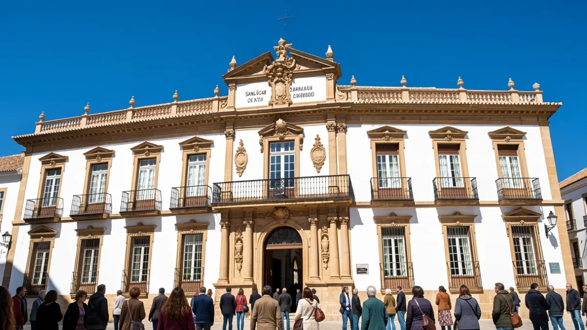 Fachada del Ayuntamiento de Sanlúcar de Barrameda.